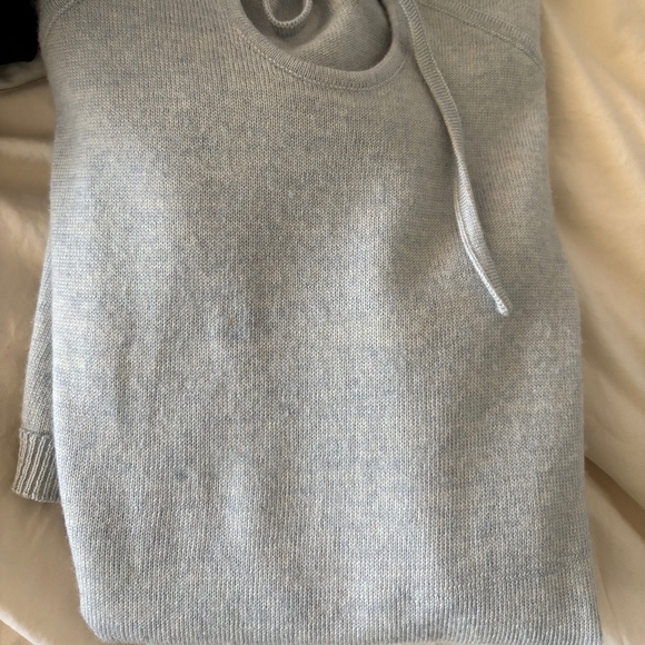 Maryam Nassir Zadeh Persephone Knit Sweater Top Keyhole Tie Merino Medium - Picture 10 of 10